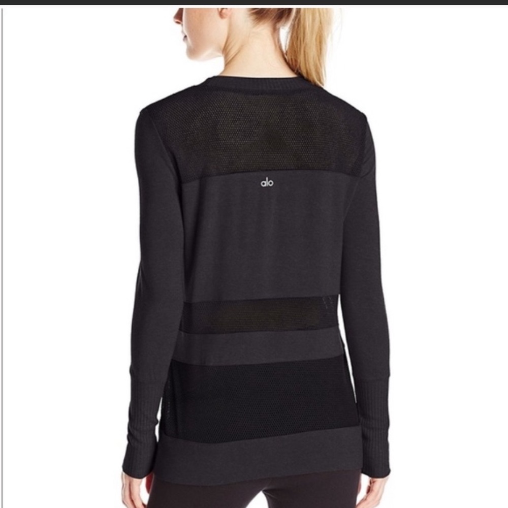Black ALO mesh sweater Medium